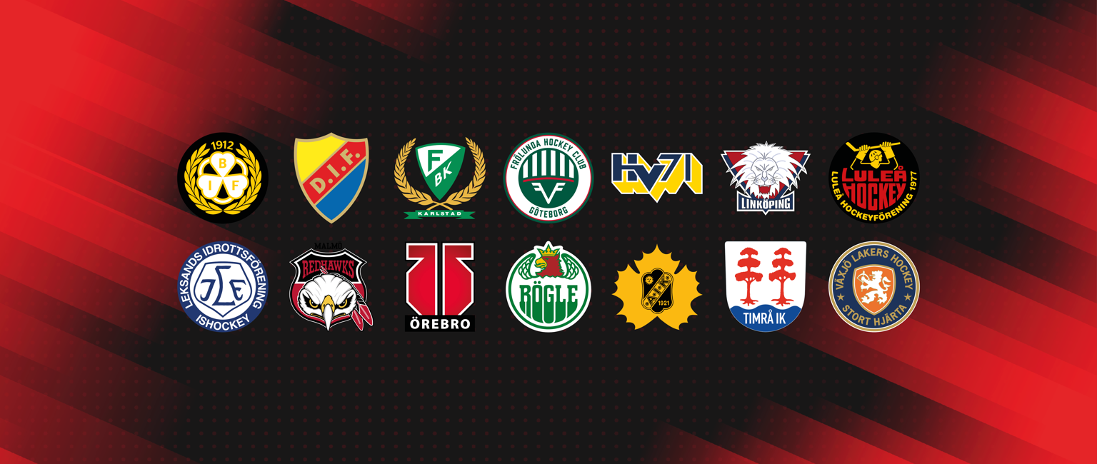 14 hockeyklubbars loggor