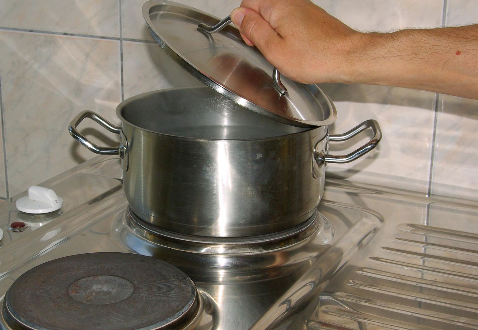 Kastrull på en spishäll