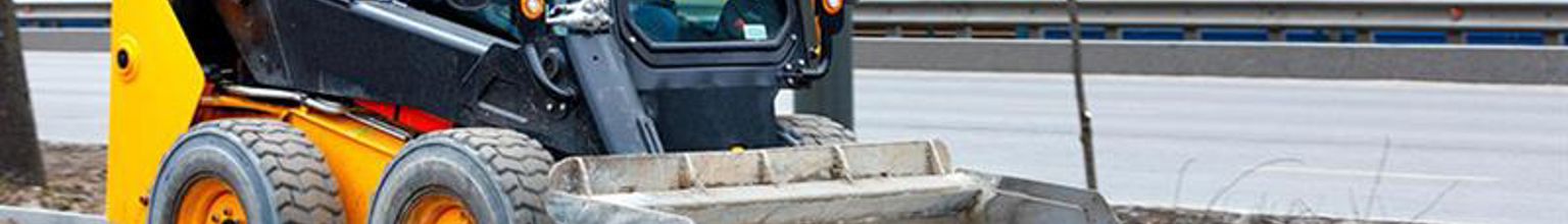 bobcat fordon på en arbetsplats