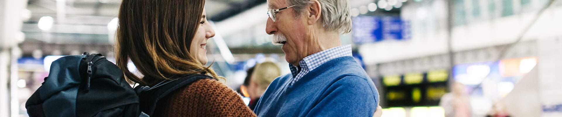 glatt möte på en flygplats