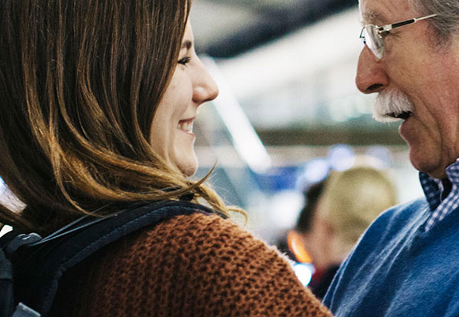 glatt möte på en flygplats