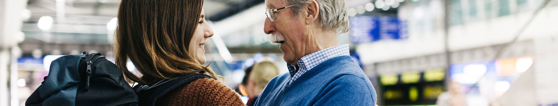 glatt möte på en flygplats